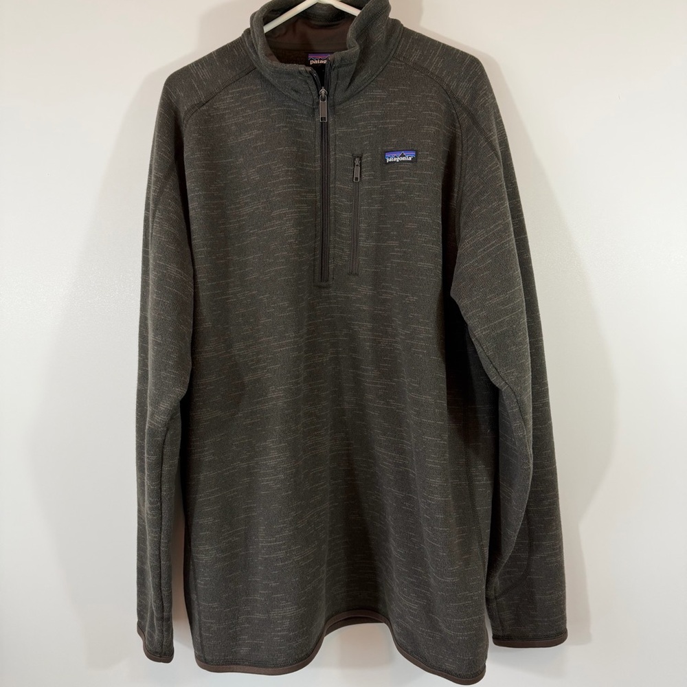 Patagonia Men’s Better Sweater 1/4 Zip Pullover Heathered Brown Size XXL
